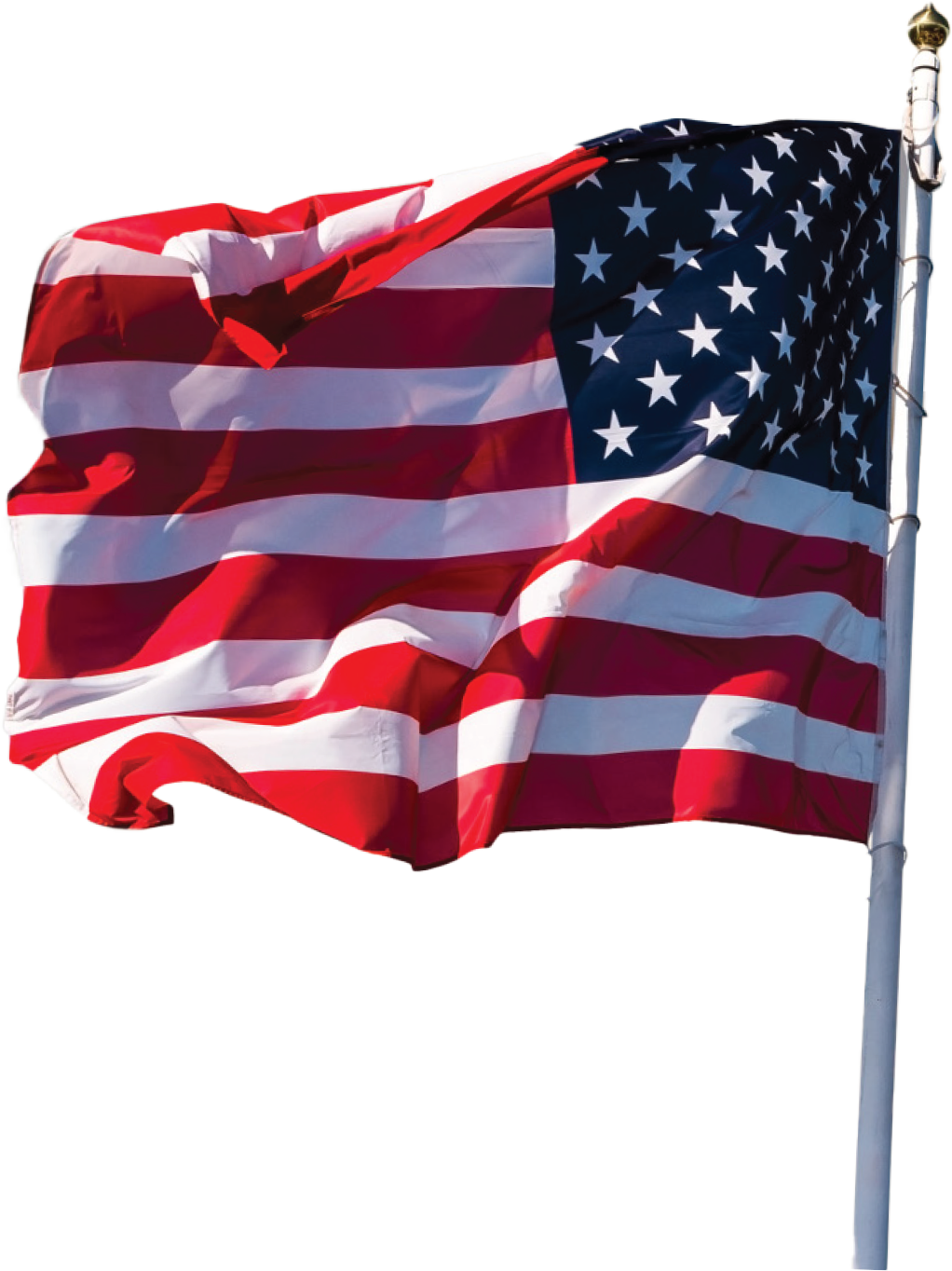 photo of American flag waving